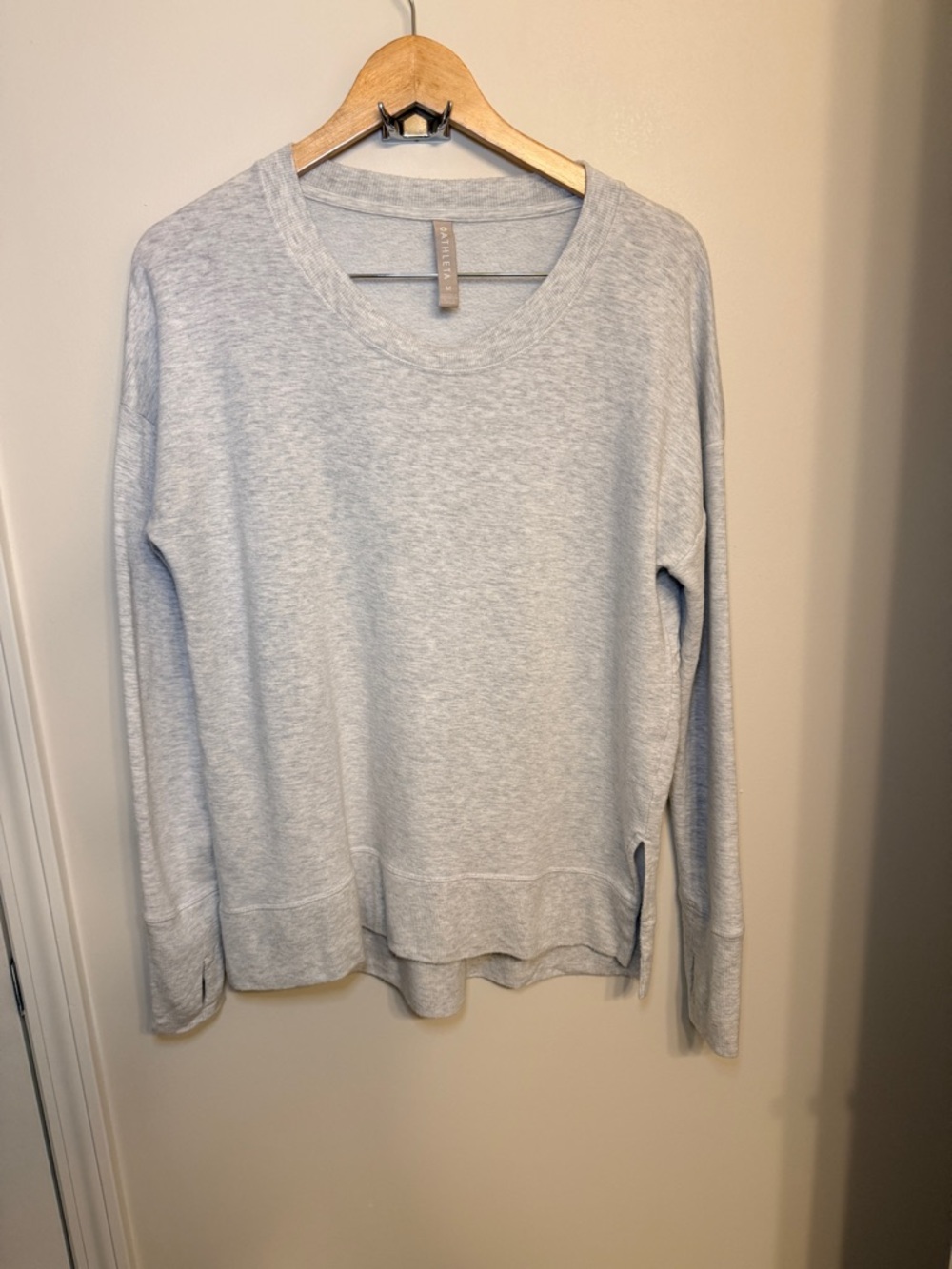 Athleta Light Heather Gray Crewneck Sweatshirt